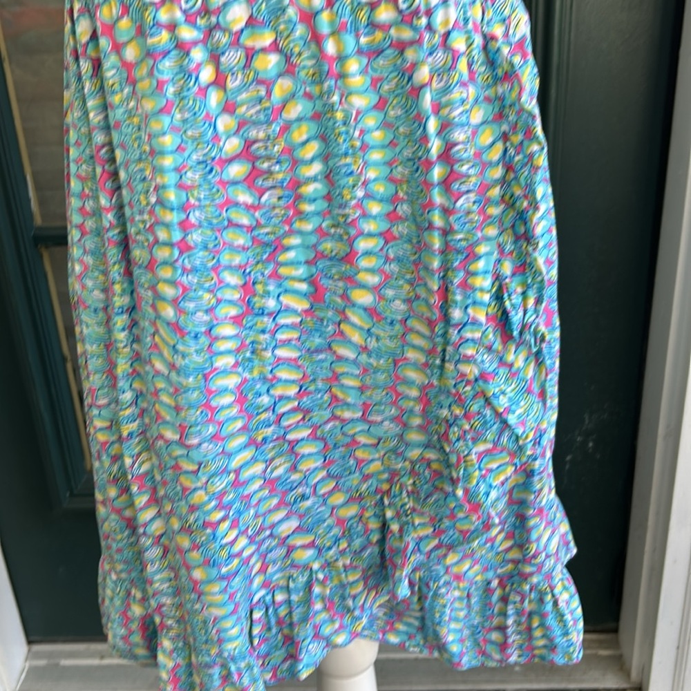 Lilly Pulitzer Kalen Clam Patterned Ruffle Dress extra Small - Picture 5 of 8